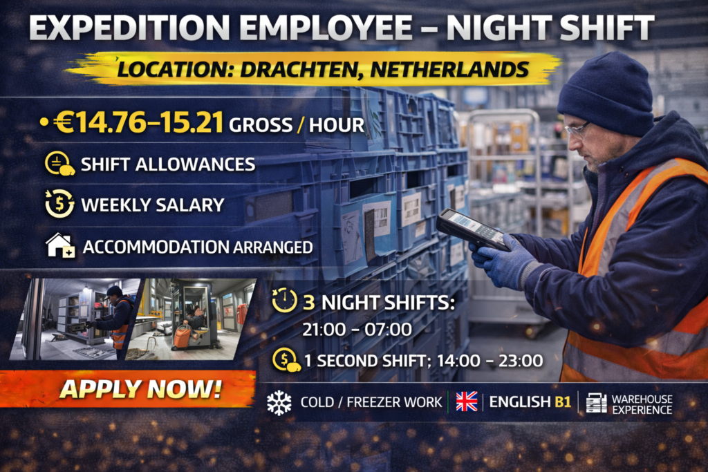 expedition employee job Netherlands